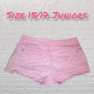 Pink Whitewash No Boundaries Short Shorts Juniors 15/17